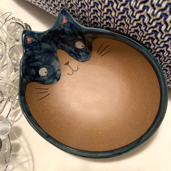 Kotobuki NEW Ceramic Bowl " Tuxie" The Cat Blue - Picture 4 of 9